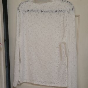 Chic White Lace Women's Blouse